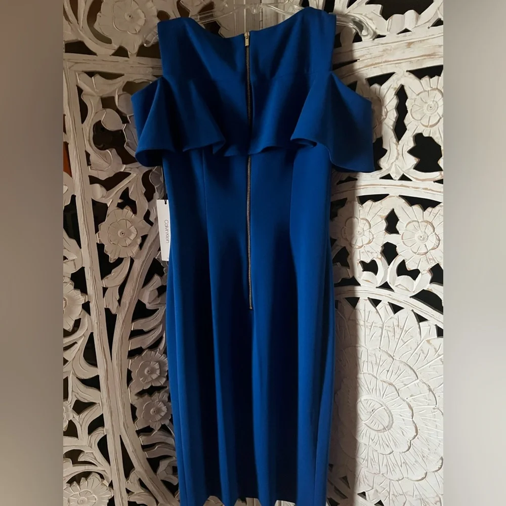 NWT Calvin Klein royal blue dress - Picture 4 of 6